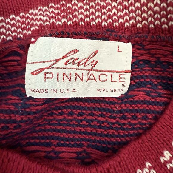 NWT Vintage Lady Pinnacle Nordic Christmas Cardigan Sweater Womens Large - Picture 10 of 14